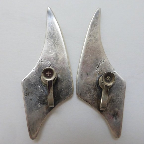 Sterling Silver Screw Back Earrings Mexico - Picture 3 of 7